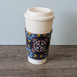 Blue Floral Coffee Sleeve