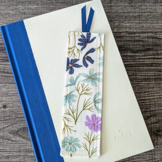 Blue Purple Floral Bookmark