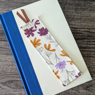 Purple Orange Floral Bookmark