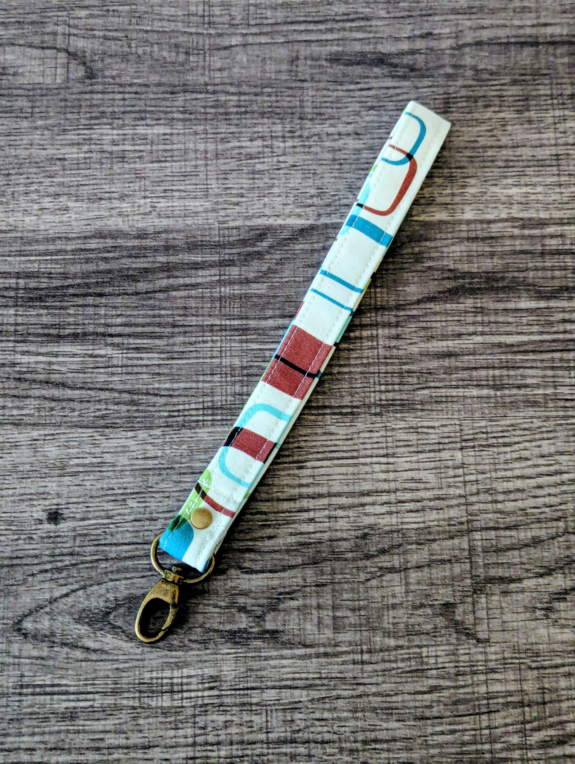 Retro Mod Cotton Wrist Lanyard