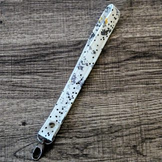 Black and White Cotton Wrist Lanyard
