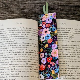 Burgundy Floral Bookmark