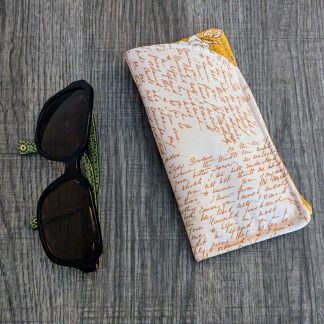 Light Pink Script Eyeglass Pouch