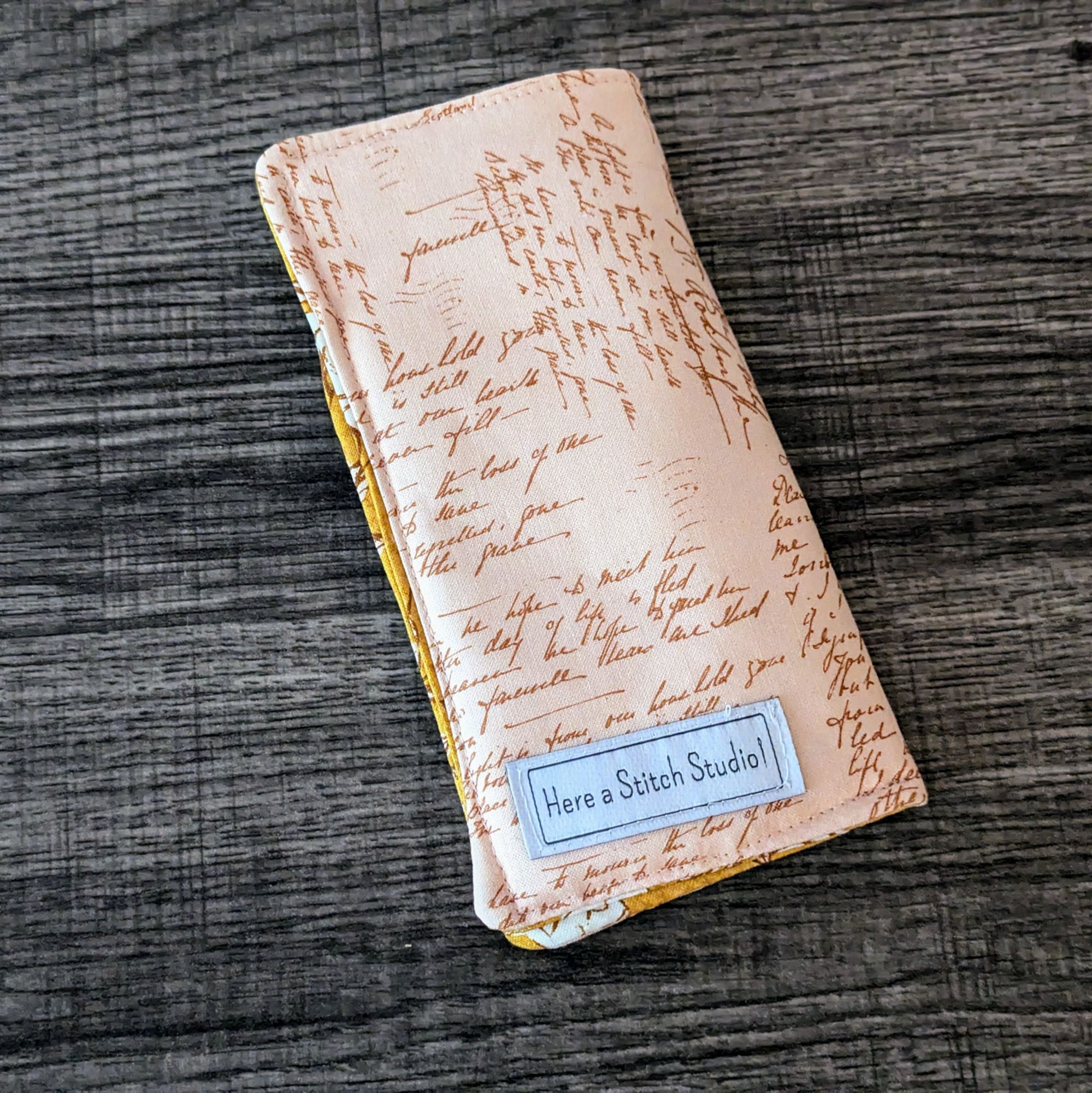 Light Pink Script Eyeglass Pouch - Image 3