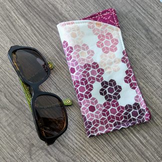 Purple Hexie Eyeglass Pouch