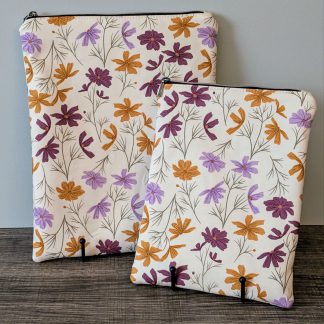 Cream Floral Book & E-Reader Sleeve