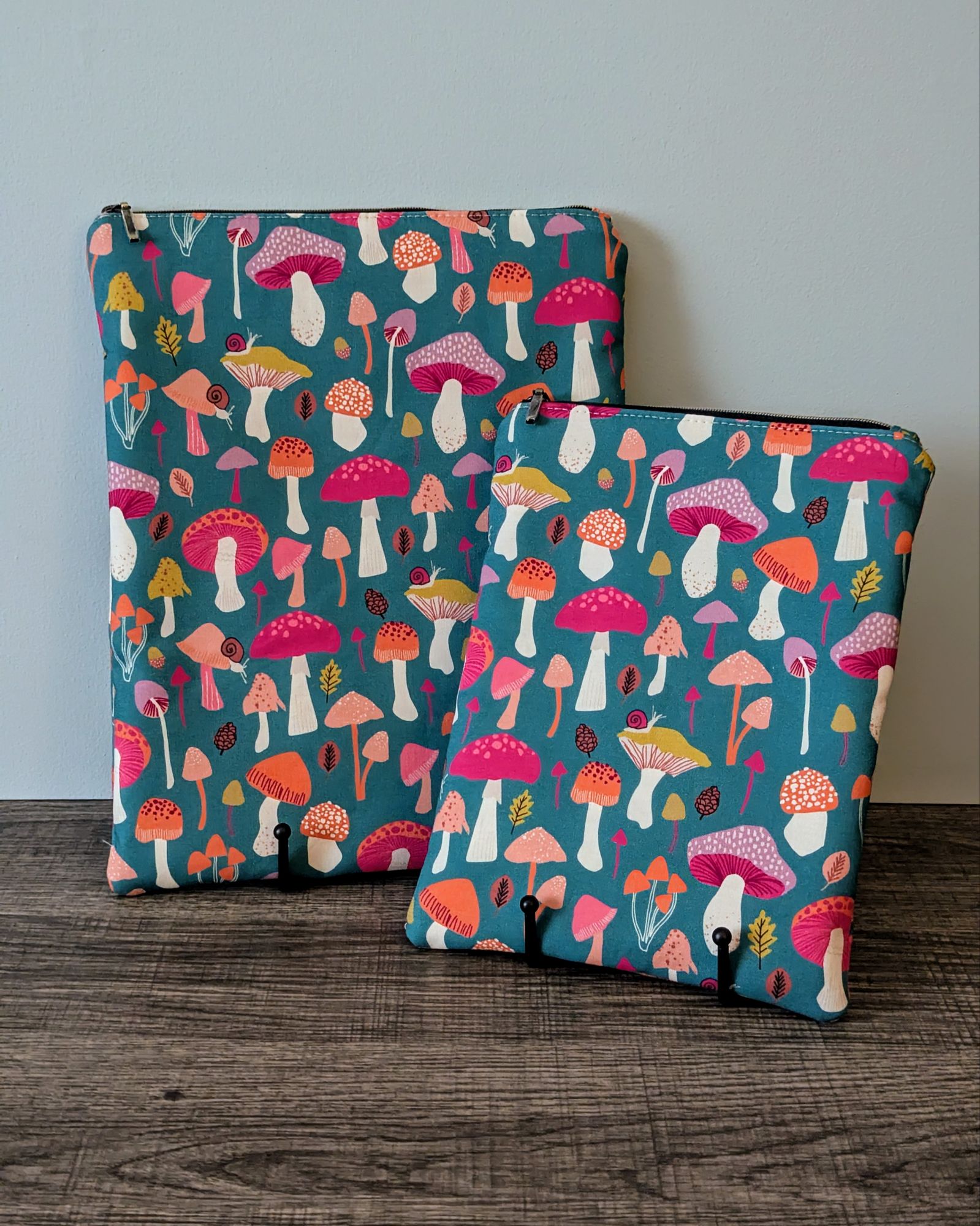 Turquoise Mushroom Book & E-Reader Sleeve