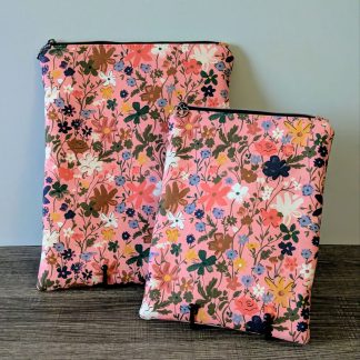 Pink Wildflower Book & E-Reader Sleeve