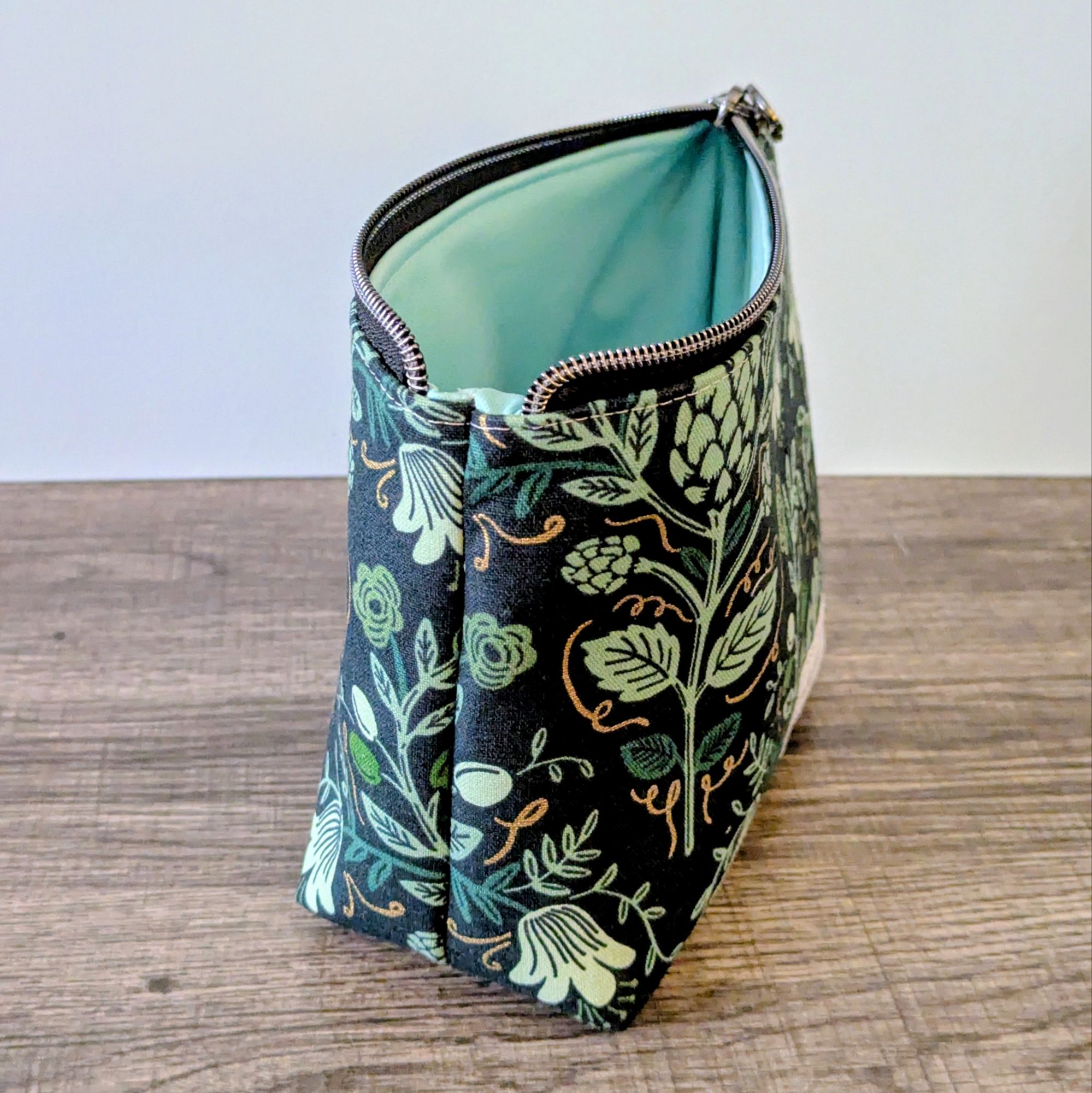 Hunter Green Canvas Zipper Pouch - Image 7