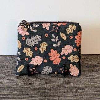 Autumn Leaves Cotton Zipper Pouch